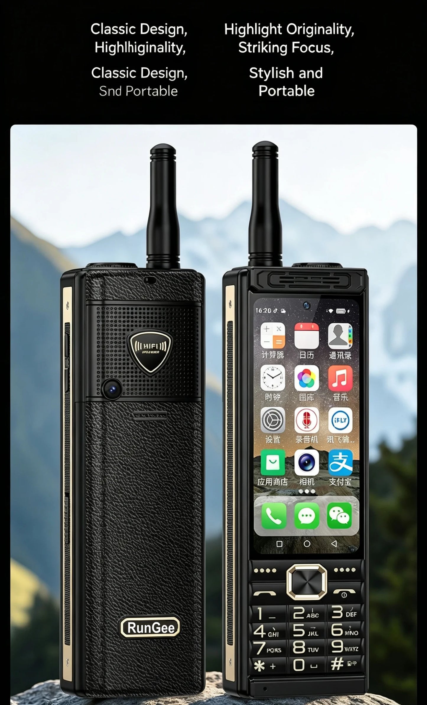 Touch  Screen 4G LTE Mobile Phone Android 13 4GB RAM 64GB ROM Fast Charging Dual SIM WiFi 5G/BT5.0/GPS