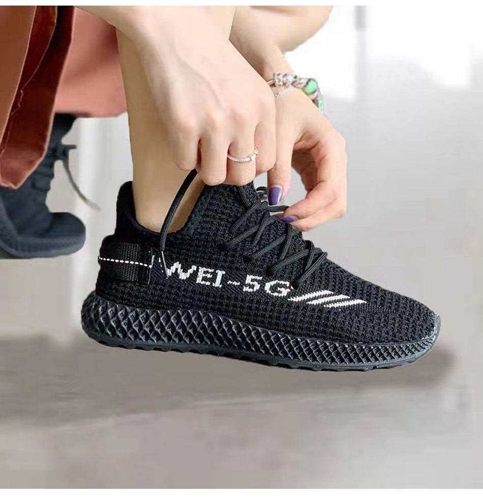 Women's Sneakers 2023 New Fashion Breathable Trainers Comfortable Sneakers Women Mesh Fabric Lace Up Female Footwear Women Shoes