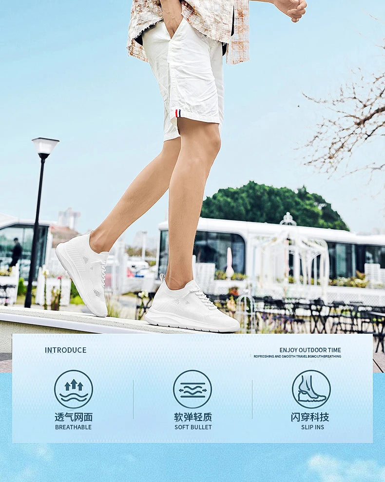 Unisex 6CM Height Increase Breathable Mesh Casual Shoes Lightweight Comfortable Elevator Sneakers for Men & Women Walking Shoes