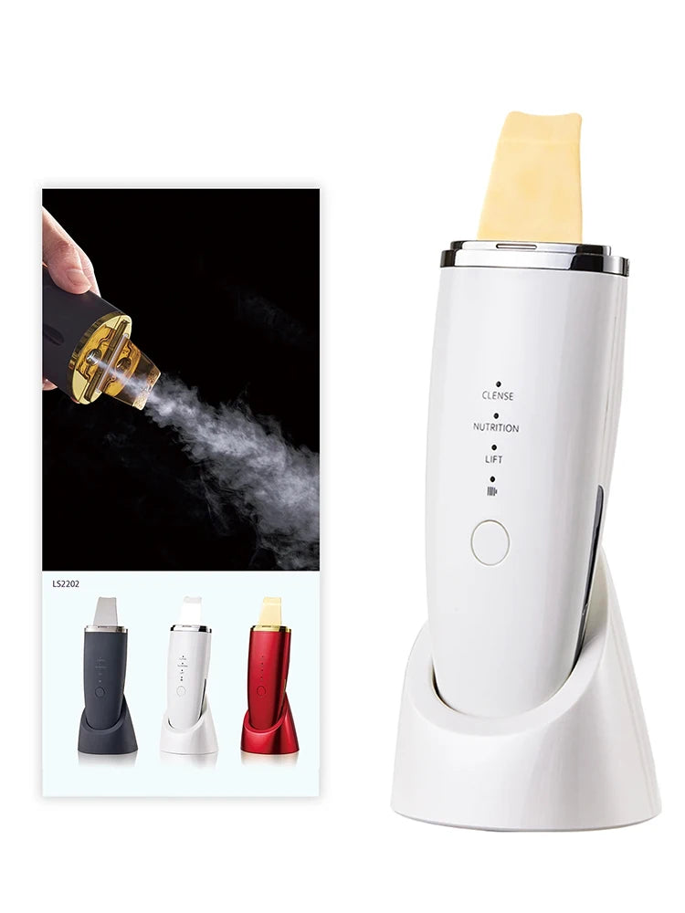 Ultrasonic Scrubber Blackhead Remover Deep Cleansing Scraper Face Exfoliator Acne Cleansing Scraper Face Lift Skincare Tools  Ve