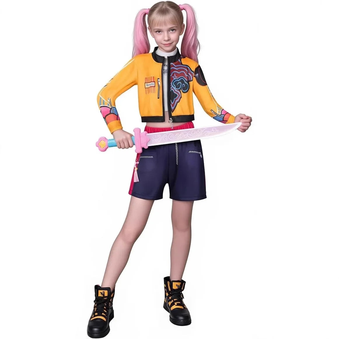 Halloween Children Zoey Mira Rumi Cosplay Costume Carnival, K-Pop Hunters Girl Group Idol Role Play Dress Up Outfit Suit