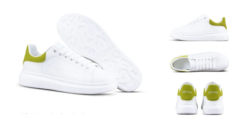 SENMA Luxury Design Sneakers For Men 2025 White Board-shoe Soft Women Walking Shoes Running Shoes Couples Sneakers Tennis shoes