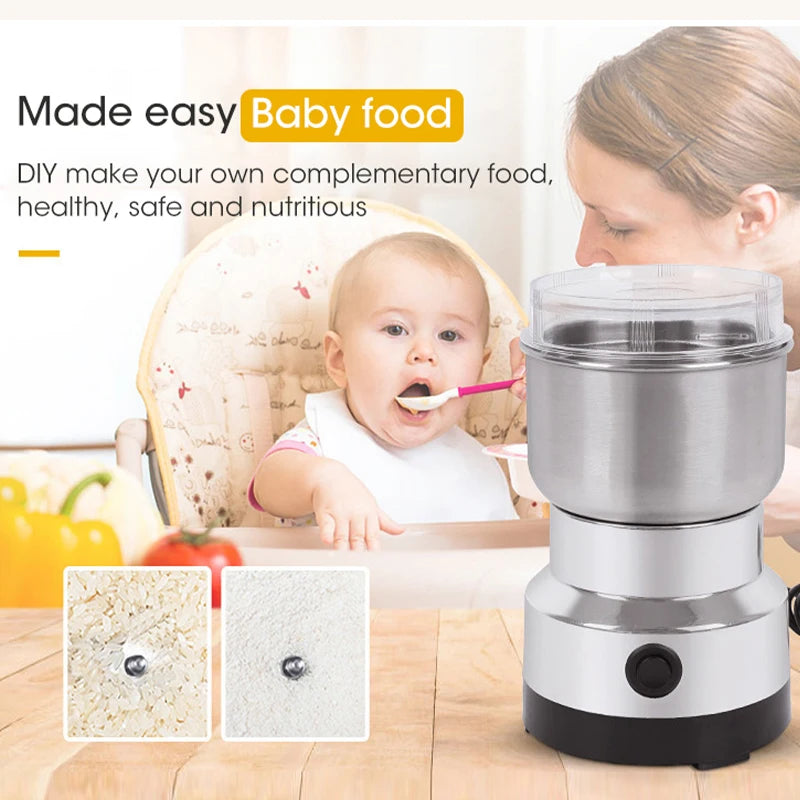2024 NEW Mini Electric Grinder Household 300ml Ultrafine Baby Food Pulverizer Coffee Grinder Spice Pepper Grinder Grain Mill