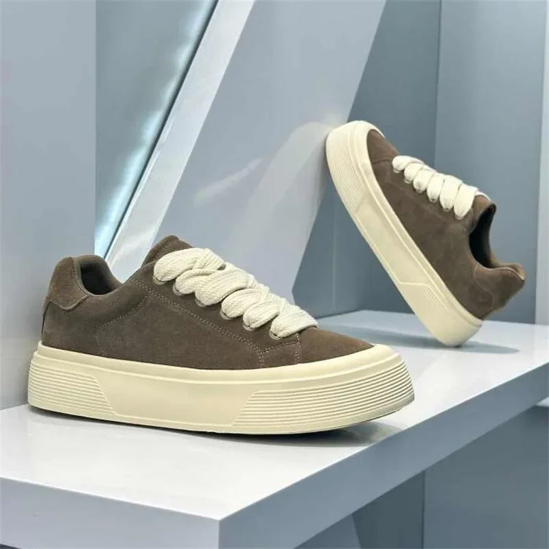 Men Vulcanized Shoes 2025 Autumn Outdoor Fashion Running Shoe Casual Sneaker Thick Sole Anti Slip Sport Shoes Zapatos Hombres
