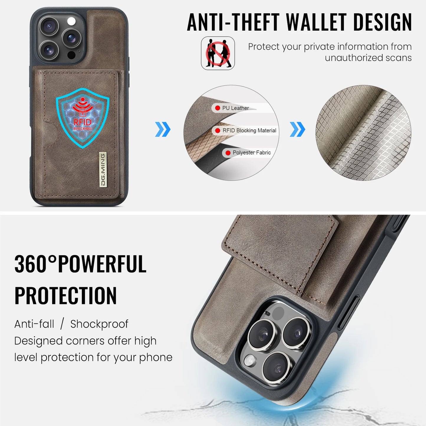 Magnetic Leather Wallet Card Phone Case For iPhone 17E 17 Air 16E 16 Pro Max 15 Plus 14 13 12 11 Flip Wireless Charging Cover