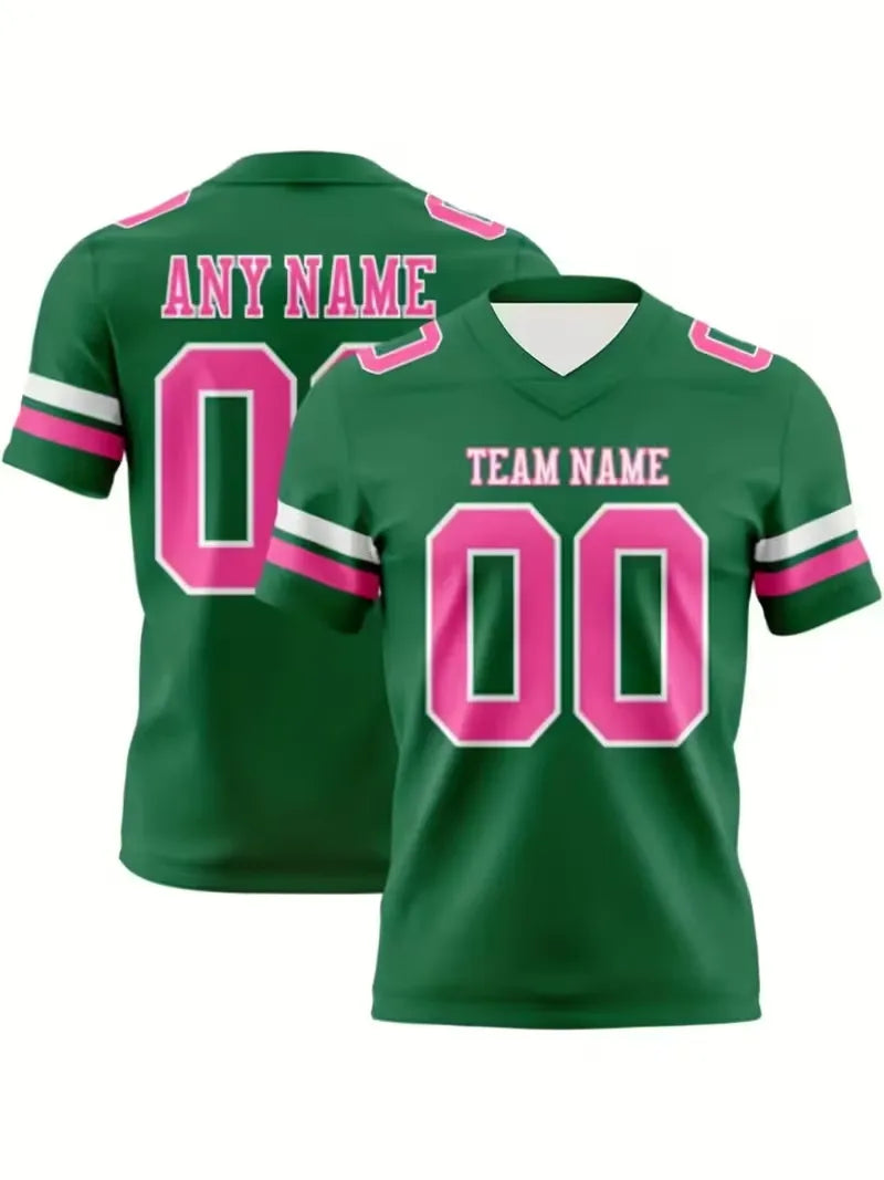 Custom Name & Number Soccer Jersey Men's Personalized Football Shirt Short Sleeve Breathable Team Sports Uniform T Shirt