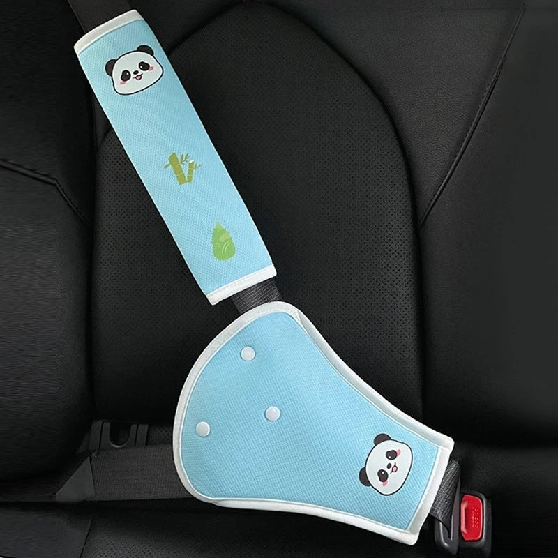 Universal Cartoon Car Seat Belt Cover Set Adjustable Car Safety Belt Cover Shoulder Pad for Kids Adults Car Interior Accessories