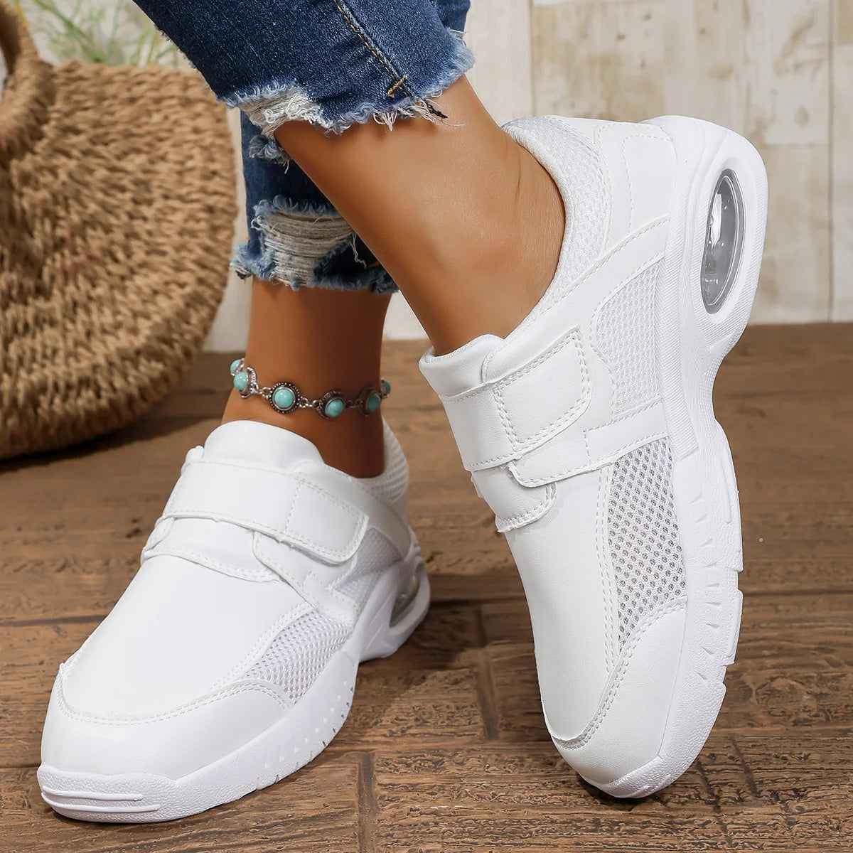 Pure White Nursing Shoes For Doctors Nurses Hospital Working Men Women Leather Sneakers Anti-skid Big Size 48 49