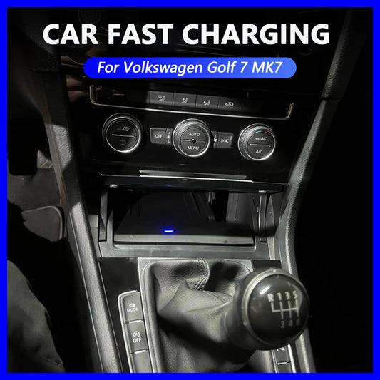 Moreway 15W Wireless Charger For VW Golf 7 MK7 2013-2019 Phone Holder Fast Charging Pad Charge trim Car Interior Accessories