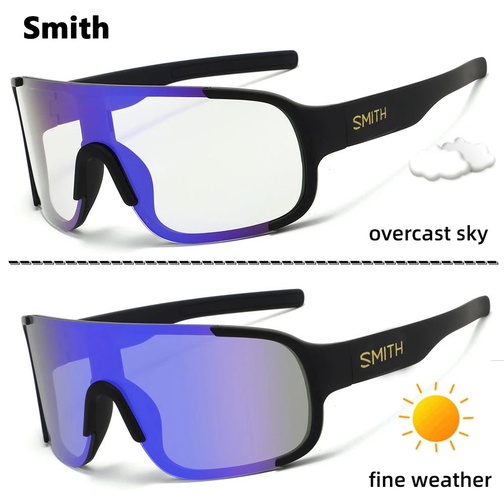 Smith Dual-purpose dual-purpose color-changing cycling glasses.Baseball Outdoor SportsRunning Marathons Cycling Goggles Gear