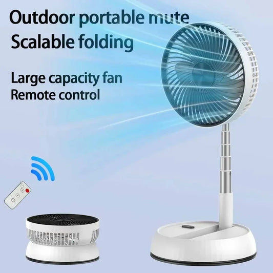 2026 NEW  Outdoor Portable Silent Remote Control Desktop Vertical Automatic Shaking Fan Aluminum Alloy Telescopic Timed Home Fan