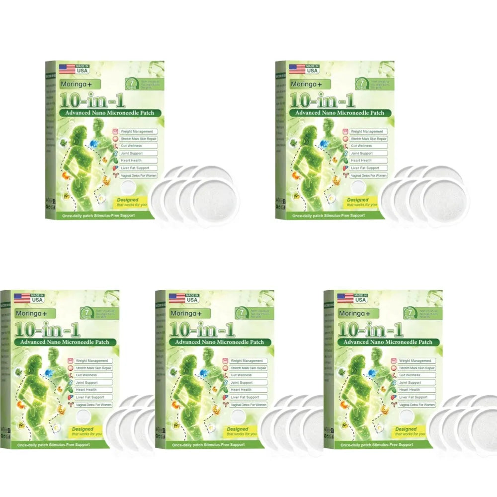 1-10X Advanced Moringa Berberine X Nad Patches - Comprehensive 10-In-1 Wellness Support Promote Internal Balance for Women Men