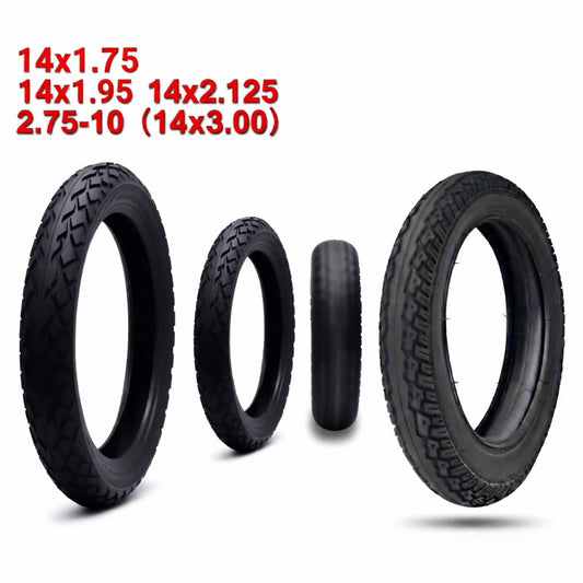 14Inch Electric Bicycle Tire 14X2.125 Outer Tyre Replacement Vehicle Tube Tyre for Electric Bikes 14x1.95 14x1.75 14x2.50 14x3.0