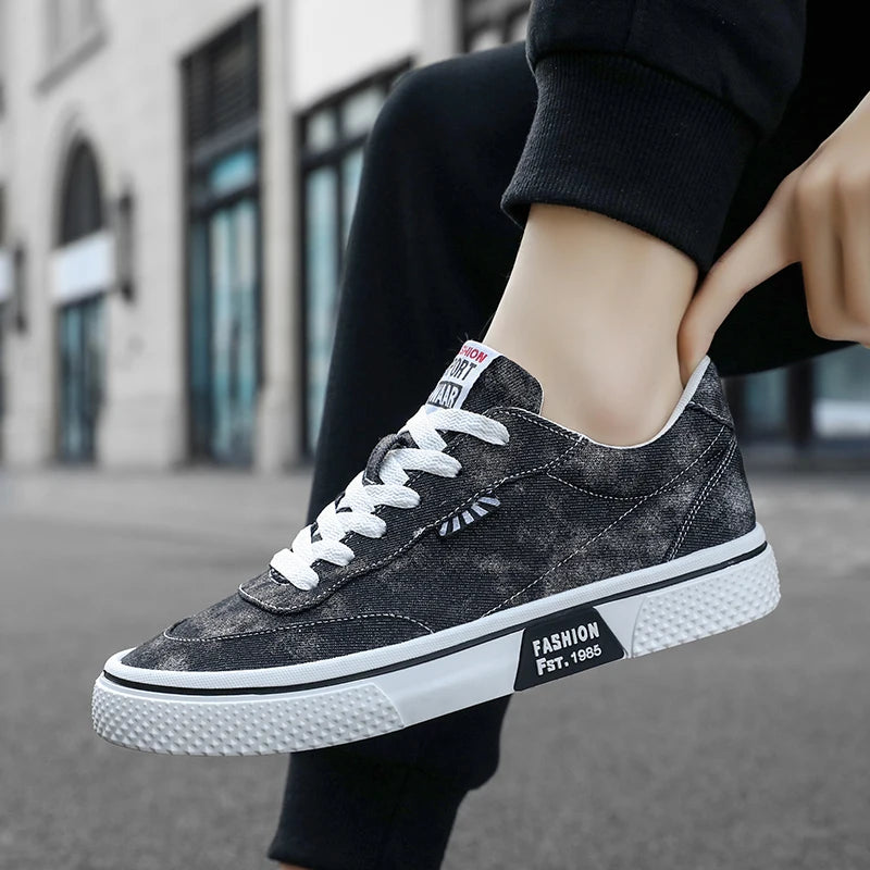 Men's canvas shoes large size fashion casual sports shoes men's platform light breathable men's outdoor running shoes