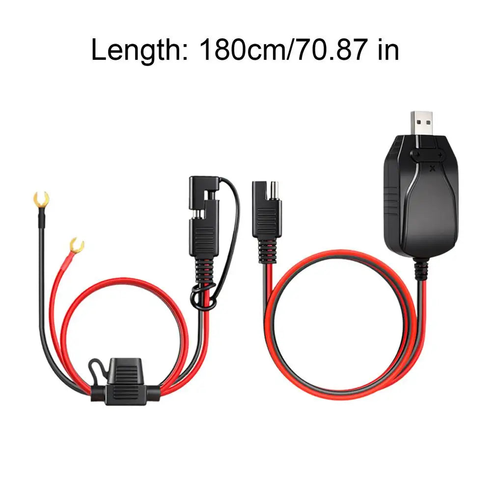 Portable 12V Motorcycle Battery USB Charger USB Smart Portable Maintainer Outdoor C Emergency Power Charger For Car Marine Boat