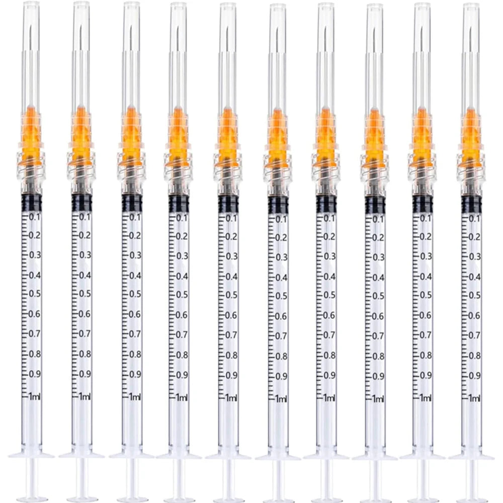 50Pcs 1ml Luer Lock Syringe, Suitable for Pet and Farm Animal Industry, Laboratory Dispensing, Manual DIY Multi-Purpose