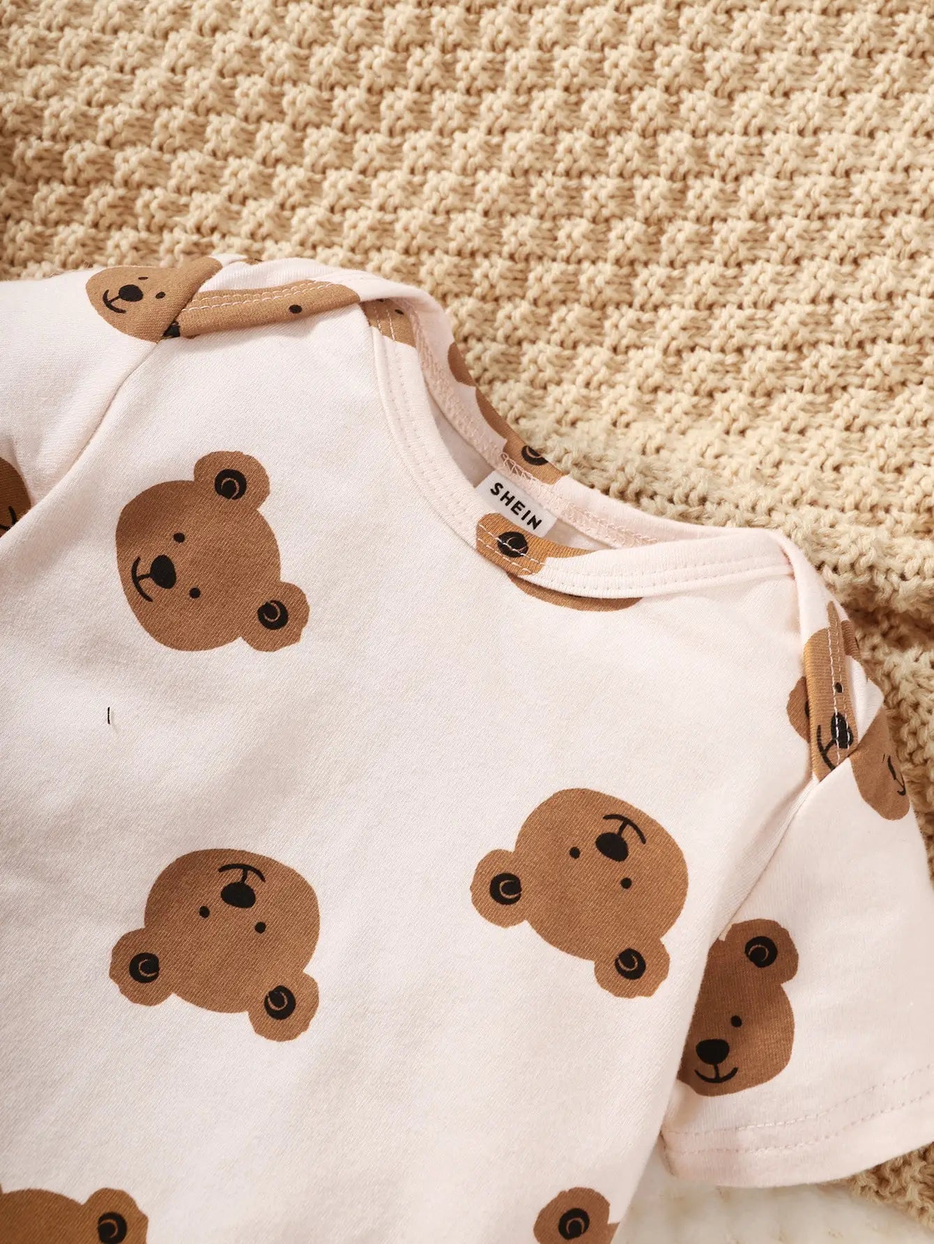 Winter 0-1 Years Old Cool Boys  Long Sleeved Bear Print Pattern Tops And Sports Pants Casual Sweatshirt Casual  2-Piece Set