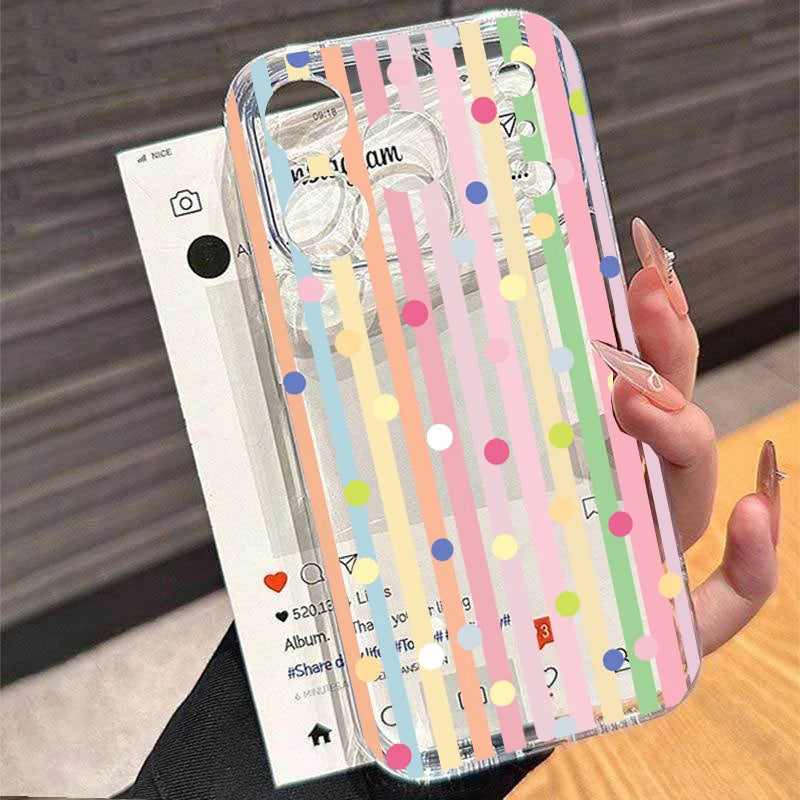 Cute Colorful Polka Dot TPU Case For Xiaomi Redmi Note 15 14 13 12 Pro Plus 5G 11 Pro Redmi 15C 4G 13C 14C 12C 13 12 A5 A3 Cover