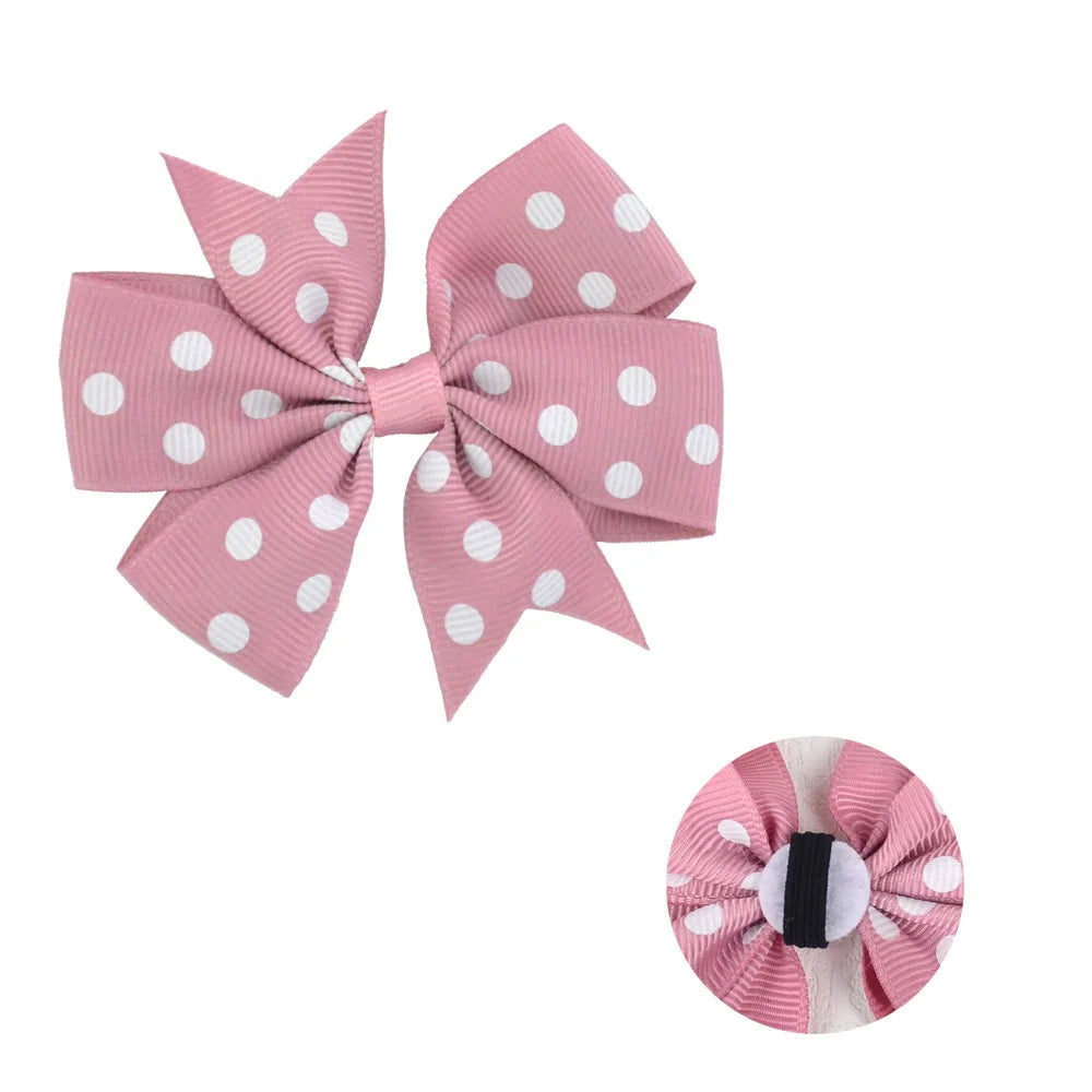50/100pcs Dot Pet Accessories Dog Collar Bow Tie Slideable Dog Bow Ties Solid DIY Dog Collar Accessories Small Dogs Cat Bowties