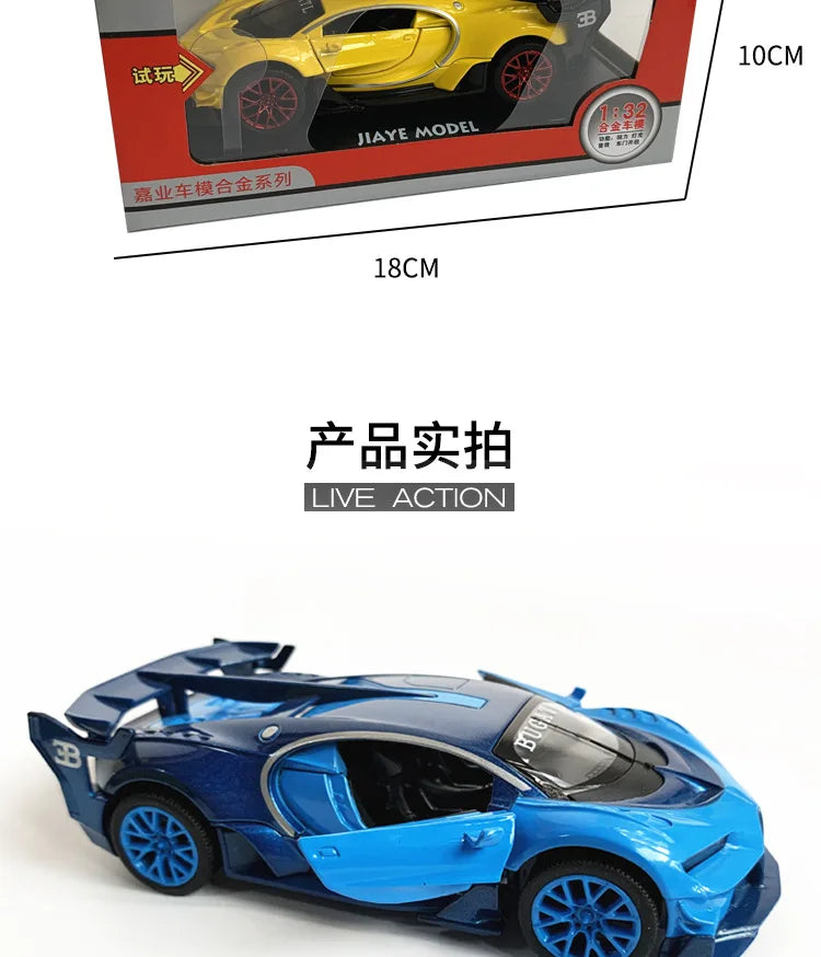 1：32 Bugatti Vision Gt Metal Alloy Car Model Diecast & Toy Vehicles Car Model High Simulation Miniature Scale Childrens Toy Gift