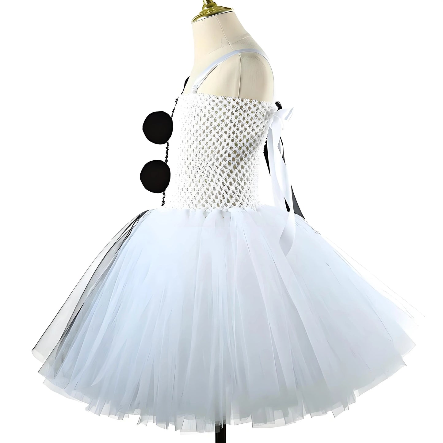Girls Halloween Clown Costume Dress Kids Black White Scary Clown Dress with Hat Socks Gloves Set Carnival Cosplay Party Outfit