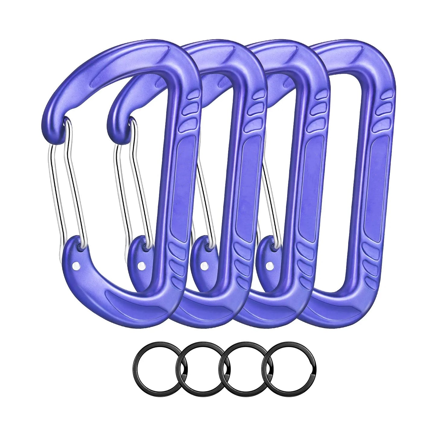 15KN Heavy-Duty Wiregate Carabiner for Camping Hiking Hammocks Backpacking Dog Leash - Durable Multi-Purpose