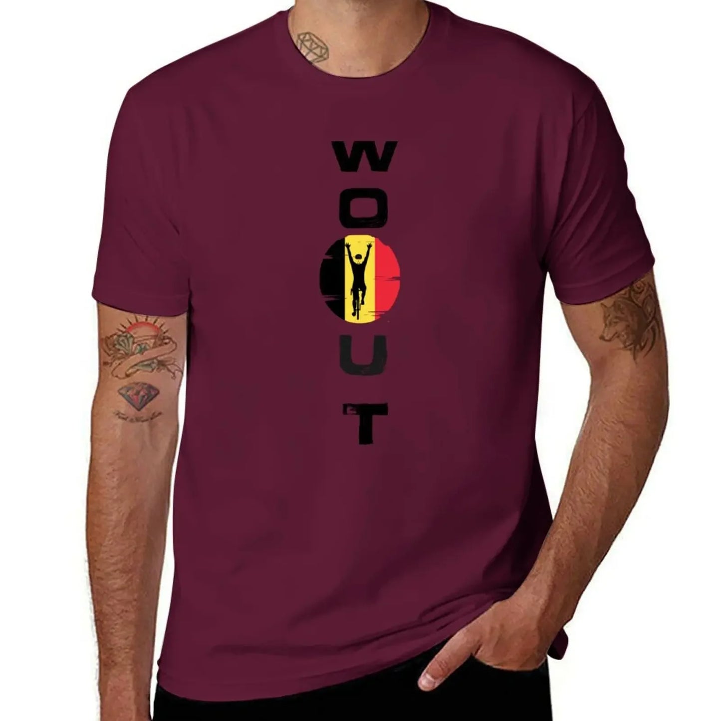 wout van aert T-Shirt cute clothes man clothes summer top quick-drying funny t shirts men