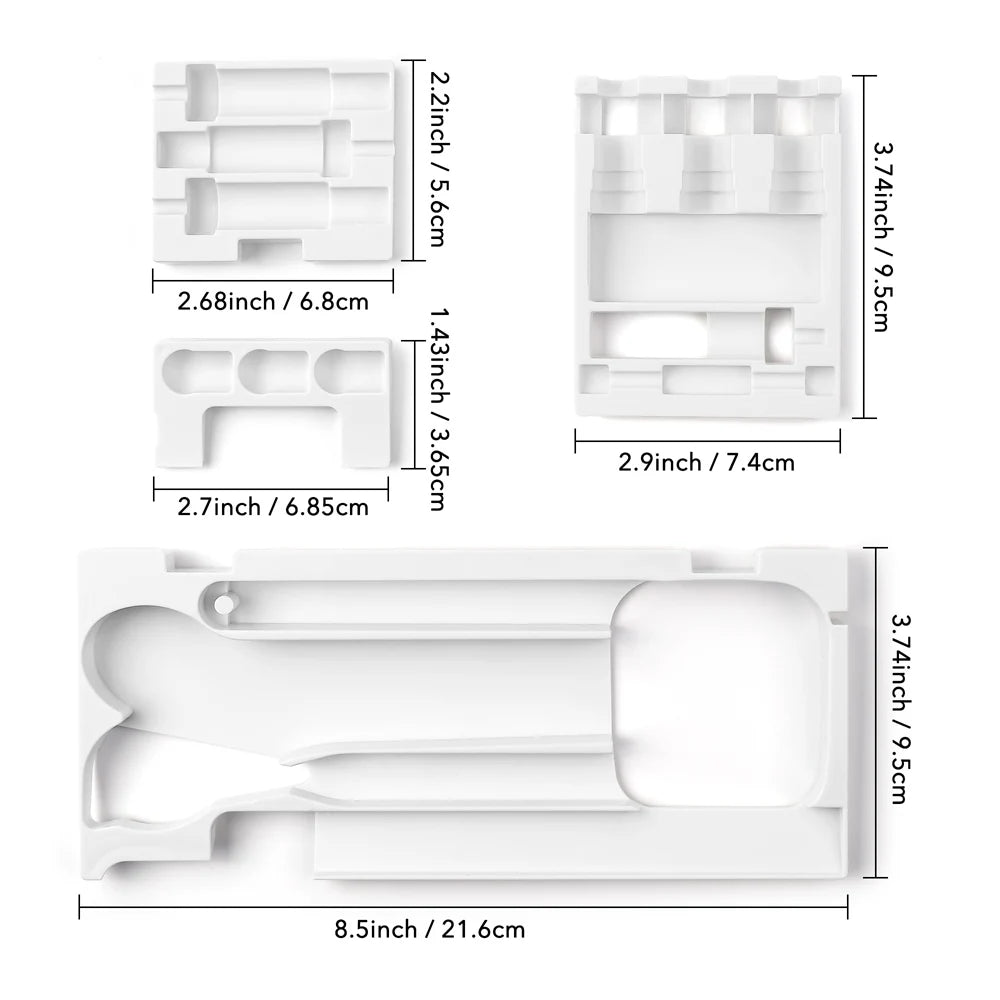 4pcs/Set Tools Storage Inserts Compatible with Cricut Maker 3&Maker Weeding Tool Kit Tray Blades Housing Tip Accessorie Organize