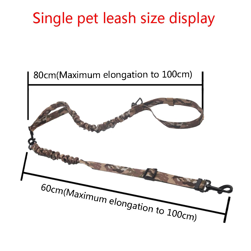 Tactical Dog Harness Adjustable Traning Dog Harness Leash Sets with Storage Bag for Large Dog Control Handle Cat Harness