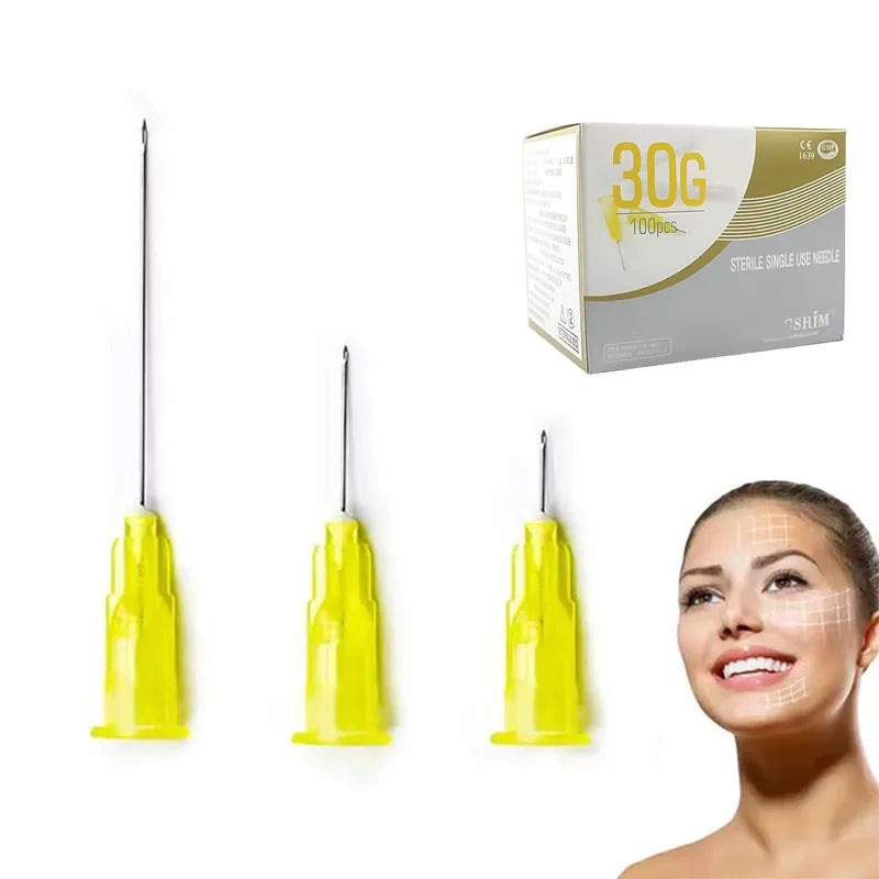 Korean Painless small Superfine Beauty needle 30G 32G 4mm 13mm 25mm syringes Eyelid Tool ultrafine Teeth Disposable Needles
