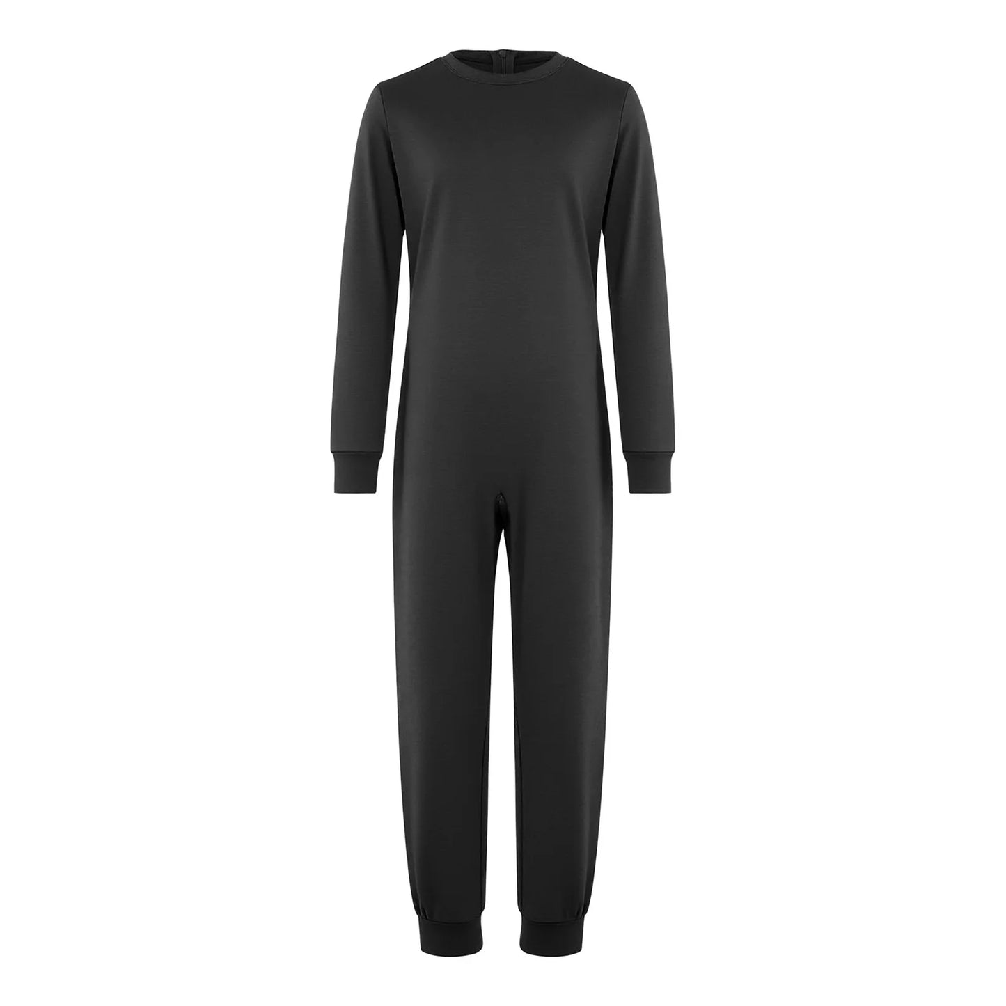 Children Special Needs Adaptive Clothing Solid Color Long Sleeve Zipper Back Jumpsuit Cotton Rompers Workout Sports Bodysuit