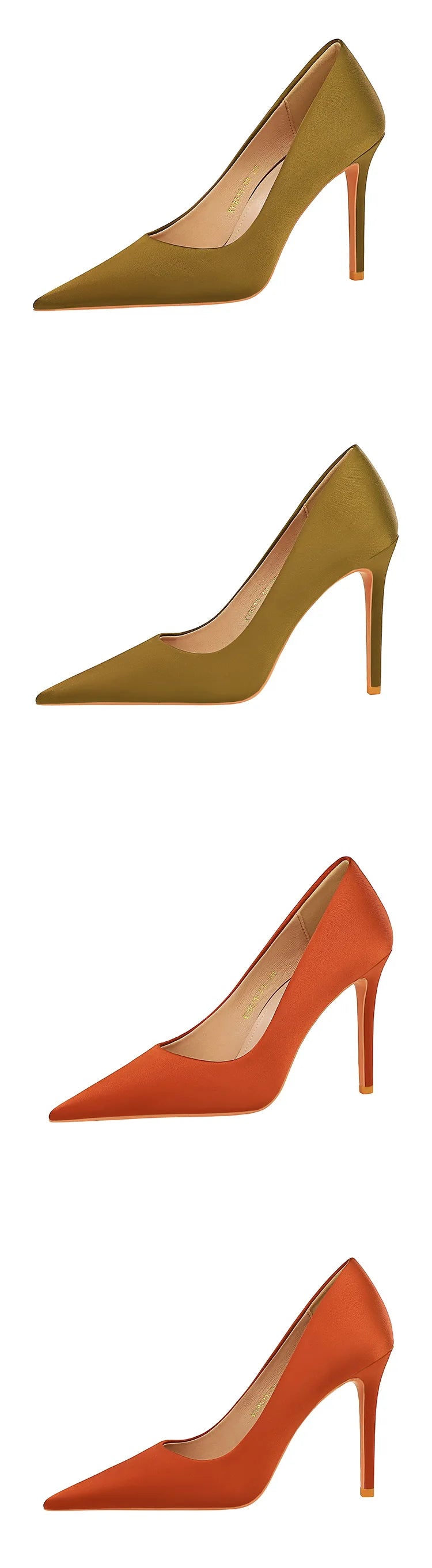 Large Size 43 Pointed Shoes Woman Pumps Professional OL High Heels Office Shoes Silks Satins Women Heels Stilettos Ladies Shoes