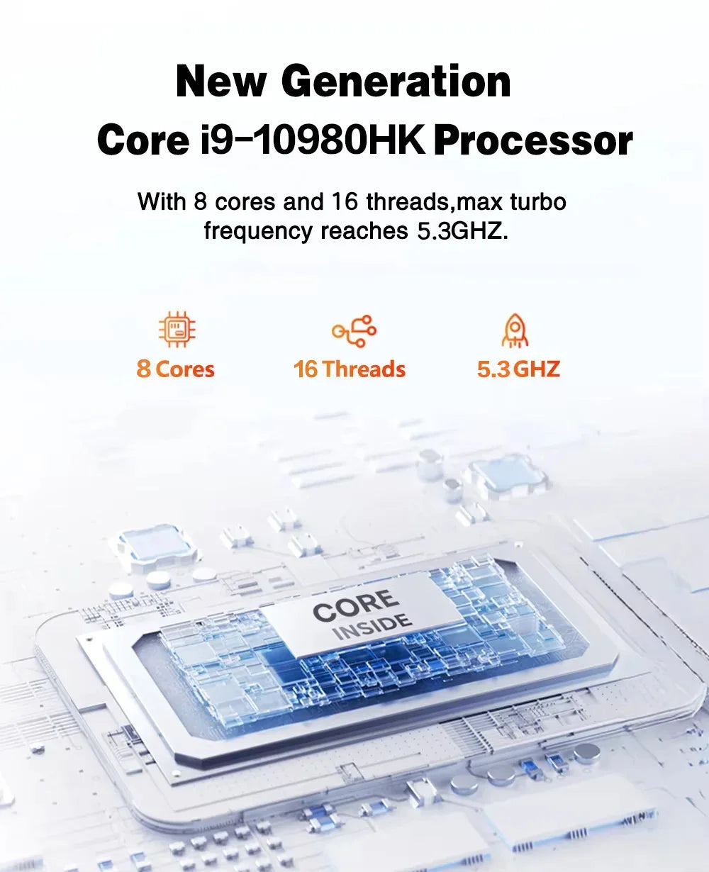 2026 Portable Intel Core i9-10980HK Computer Windows11 Pro 32GB RAM 1TB SSD Gaming Computer Dual-Band WiFi6 game Mini Desktop PC