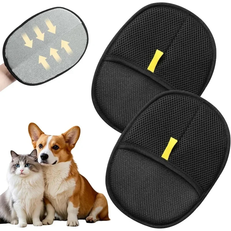Pet Grooming Cat Hair Removal Glove for Clothes Bed Mat Sofa Pet Hair Remover Glove Pet Massage Cleaning Deshedding Glove
