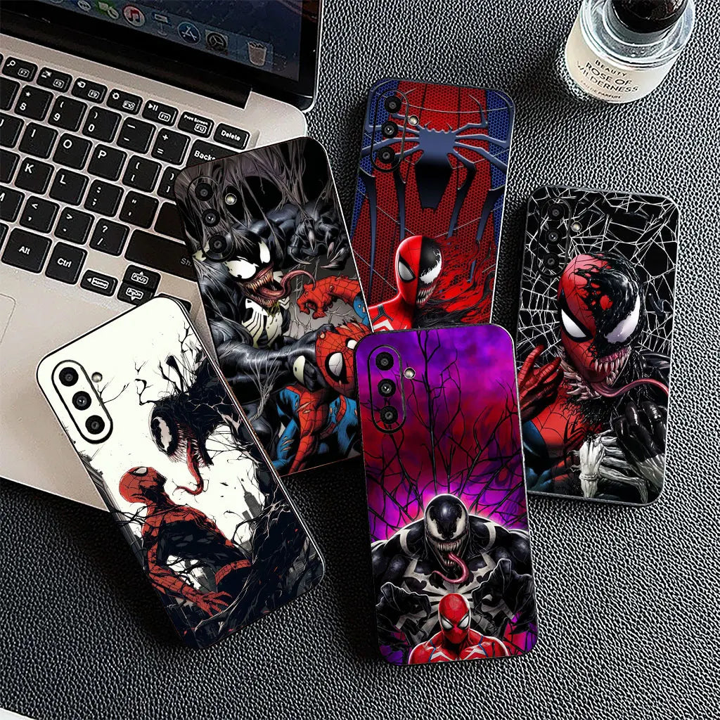 Cover Venom Spider Man Marvel Spiderman Phone Case for OPPO A18 A16 A80 A40 A17 A15 A38 A78 A79 A54 A57 A58 A60 4G 5G Casing