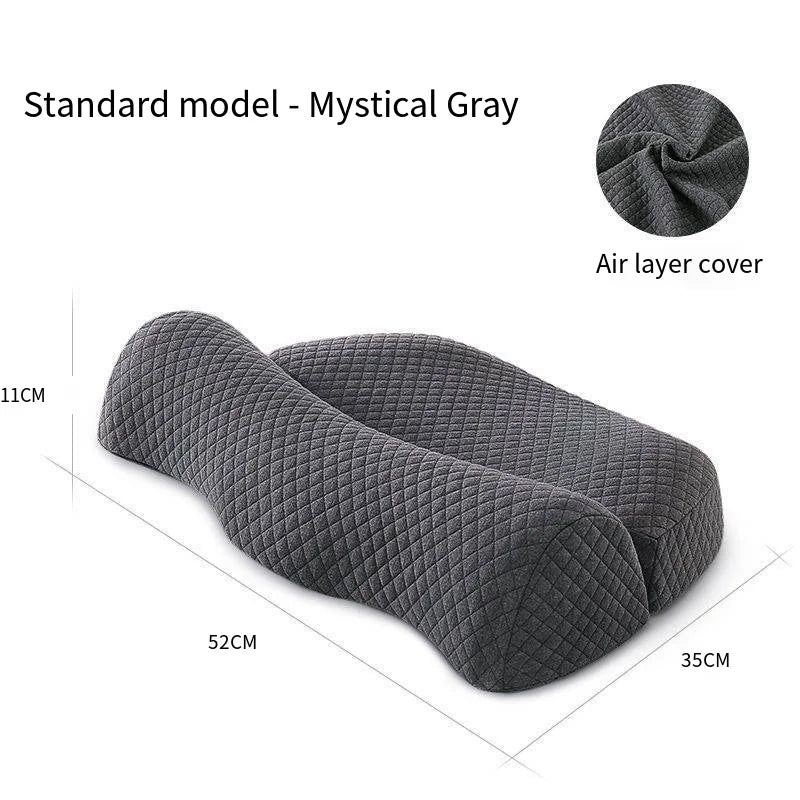 Cervical Pillow Memory Foam Core, Ergonomic Curve Design, Enhanced Neck Contour, Head Support, Relieves Fatigue