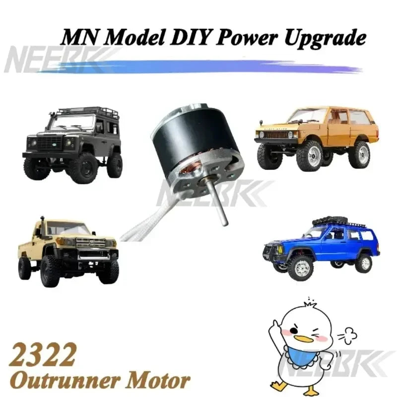 1/12 RC MN Car MN82 MN99 MN168 MN78 Upgrade Kit 2322 2600KV 3500KV Brushless Motor AM32 45A ESC SM3.0/T Plug Model DIY Parts