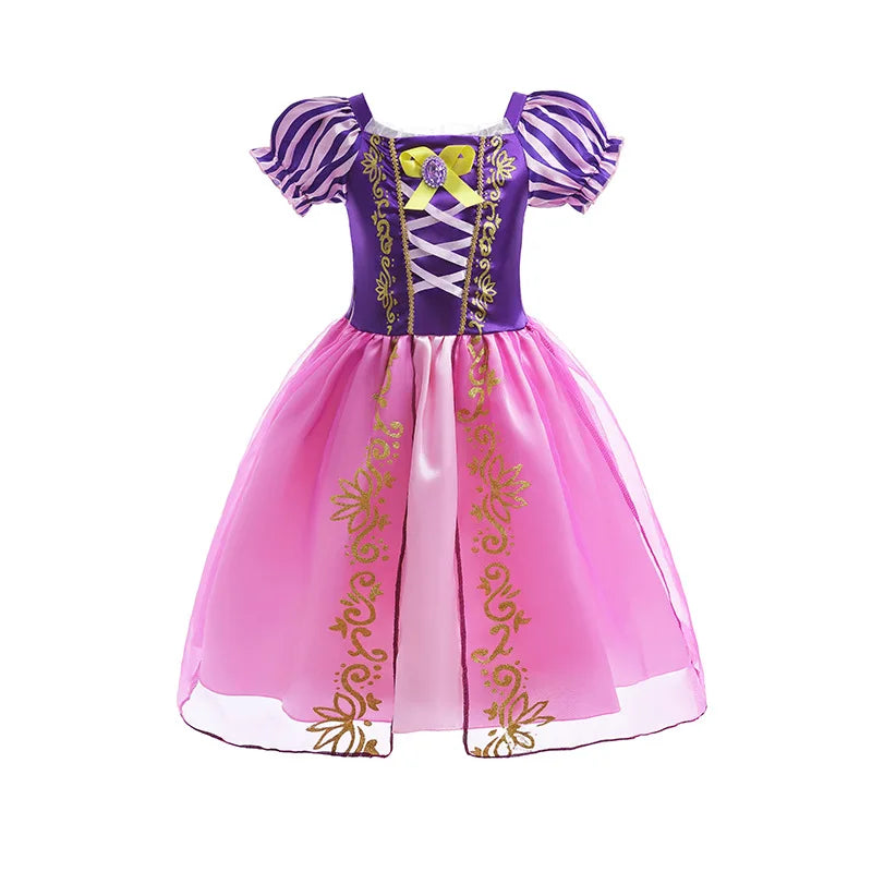 Halloween Girls Costume Kids Tangled Rapunzel Dress Kids Fantasy Princess Cosplay Dress Child Carnival Birthday Party Fancy Sets