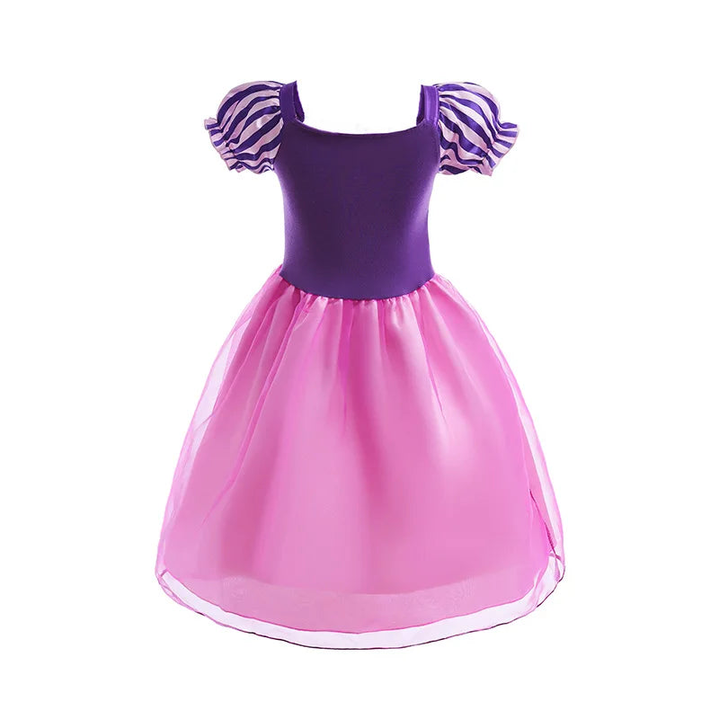 Halloween Girls Costume Kids Tangled Rapunzel Dress Kids Fantasy Princess Cosplay Dress Child Carnival Birthday Party Fancy Sets
