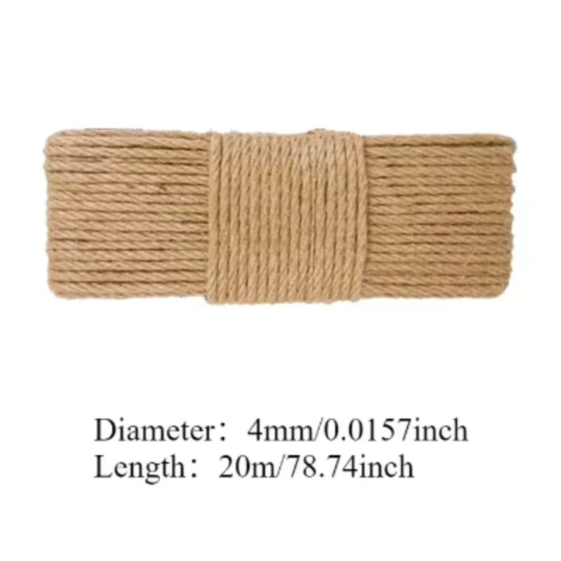 Sisal Rope Cat Tree Scratching Post Toy Cat Climbing Frame Replacement Rope Desk Legs Binding Rope for Cat Sharpen Claw