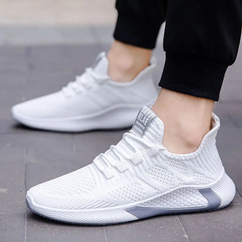 Men Casual Running Shoes Breathable Outdoor Sport Shoes Men Lightweight Facial Elastic Soft Bottom Casual Shoe Training Footwear