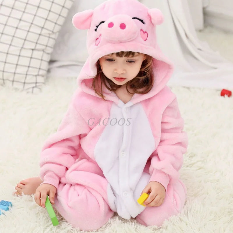 2024 Kigurumi Cat Onesie Kids Unicorn Pajamas For Children Animal Cartoon Blanket Sleepers Baby Costume Winter Boy Girl Jumspuit
