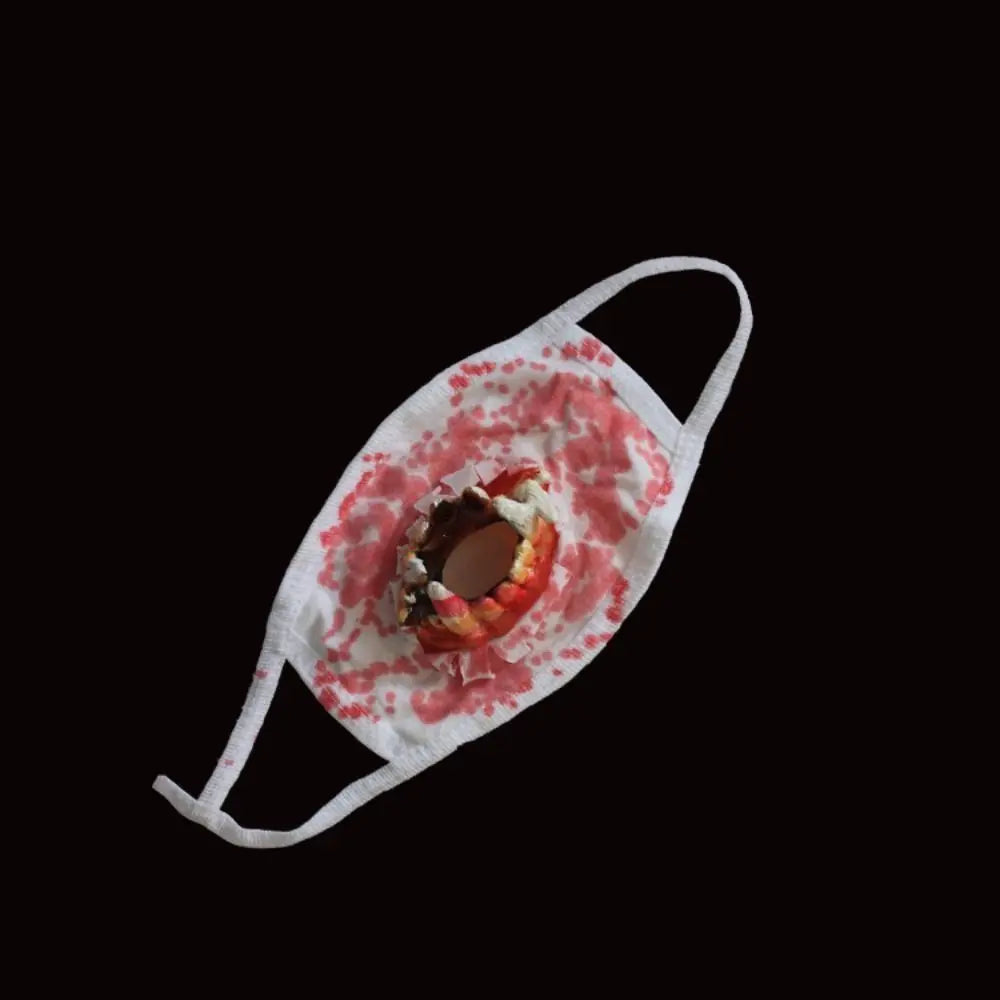 Realistic Halloween Blood Stain Masks Dress Up Costume Blood Mittens Ghost Zombie Cosplay Props Prank