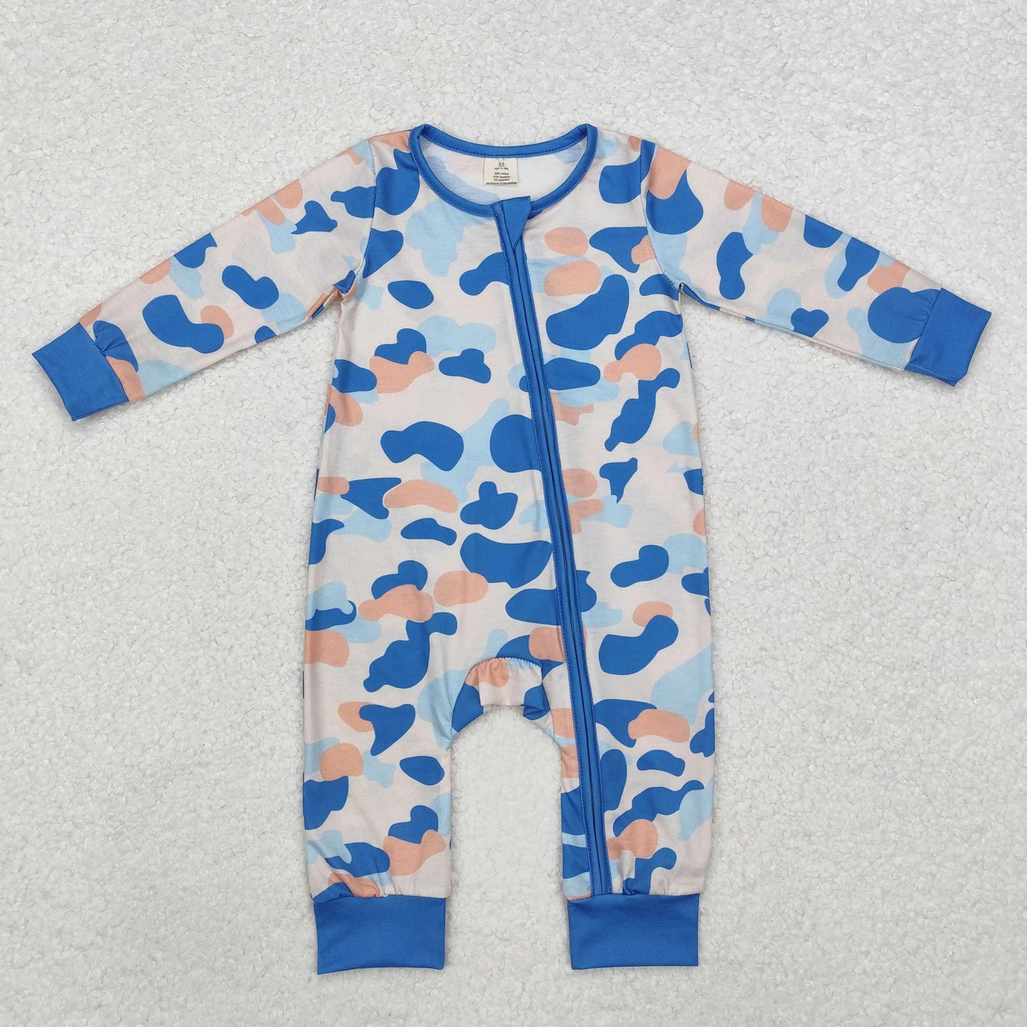 Duck Embroidery Blue Color Baby Summer Romper Wholesale RTS Kids Boutique Infant Factory Price Toddlers High Quality Baby Romper