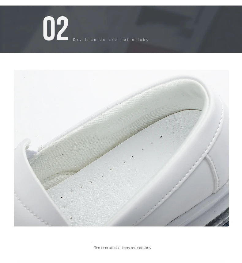 Sneakers Women Nurse White Shoes Comfortable Women Walking Shoes Breathable Female Flats Footwear Platform Lightweight Slip-On