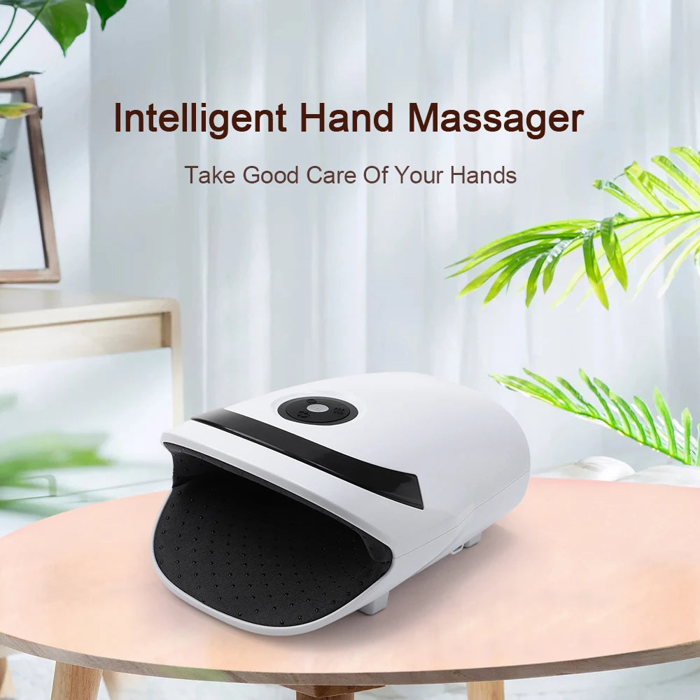 Electric Hand Massager Air Bag 3 Modes Hot Compress Kneading Hand Massage Machine Promote Finger Blood Circulation Relax Hands