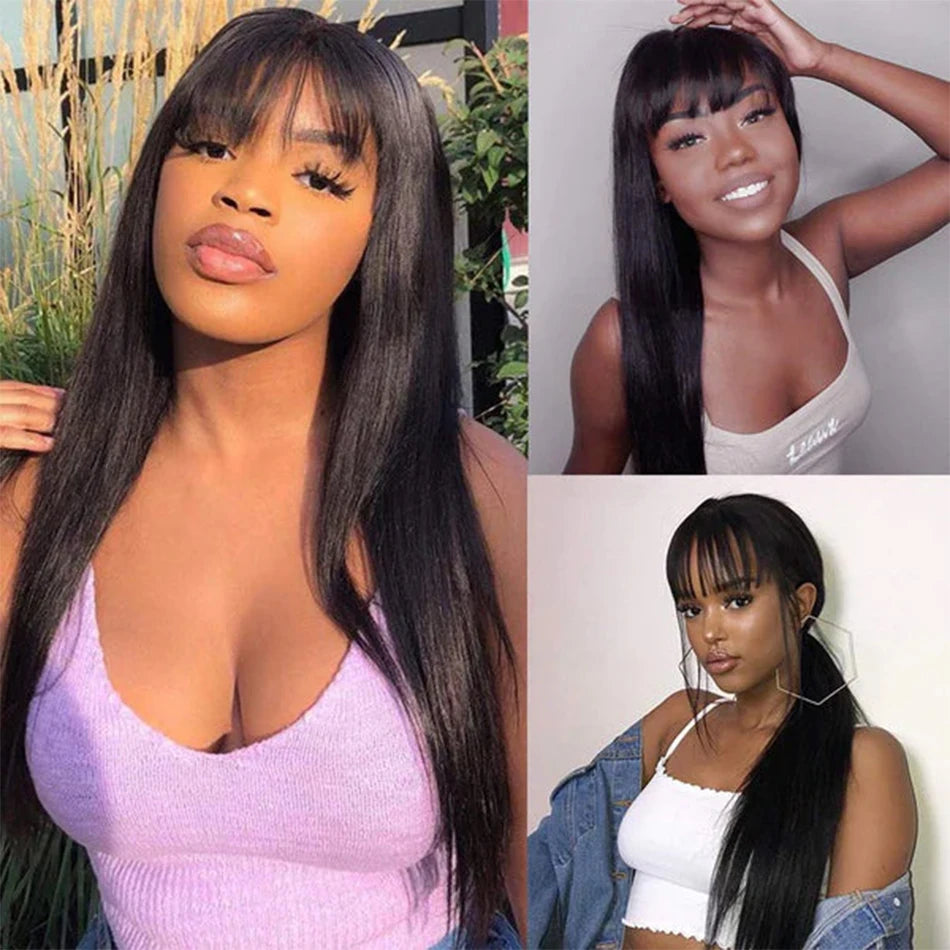 Kinky Straight V Part Wig Human Hair For Women with Drawstring 250% Density Upgrade Glueless U Part Wig No Leave Out No Sew In