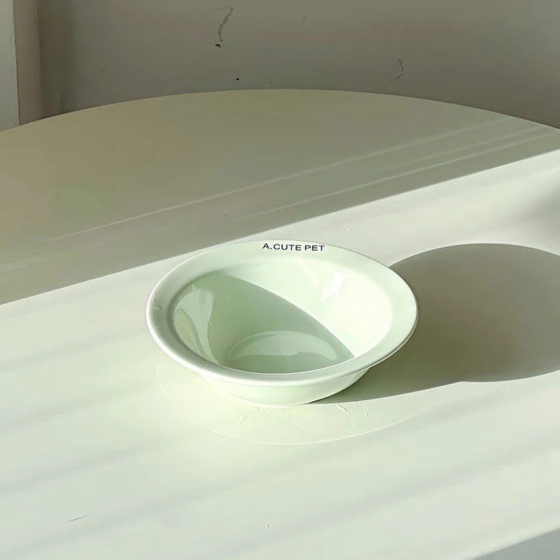 【E】Ceramic Pet Cat Bowl Pet Drinking Water Feeding Bowl Ceramics Cat Food Dog Food Utensils Cat Dog Pet Supplies Accessories