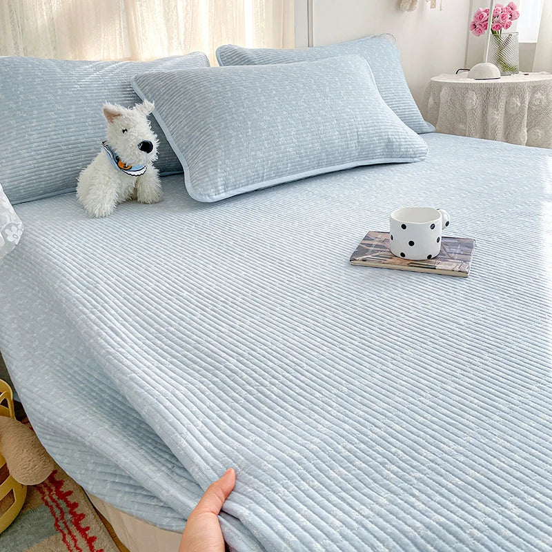 100% Cotton Bed Cover Thicken Bedspread Skin-friendly Printed Blanket Quilted Bedsheet Soft Bedspreads Cubrecama (No Pillowcase)