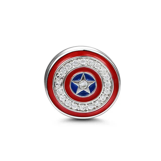 925 Sterling Silver Cute Cartoon Shield Soldier Stickey Charm Beads Animal & Character Charms DIY Jewelry Gift for Her